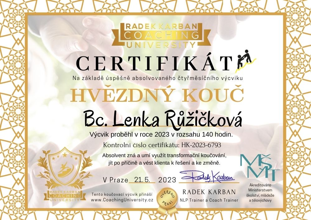 Transformační kouč – Lenka Růžičková