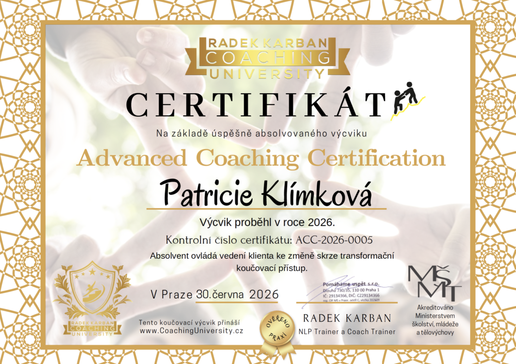 Transformační kouč – Patricie Klímková
