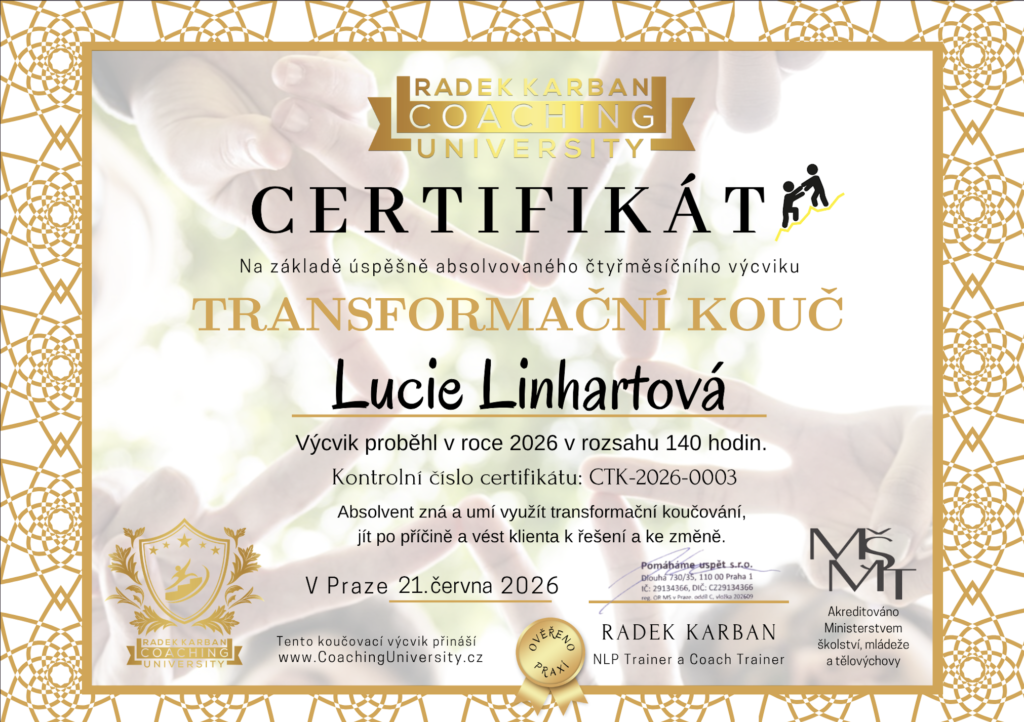 Transformační kouč – Lucie Linhartová