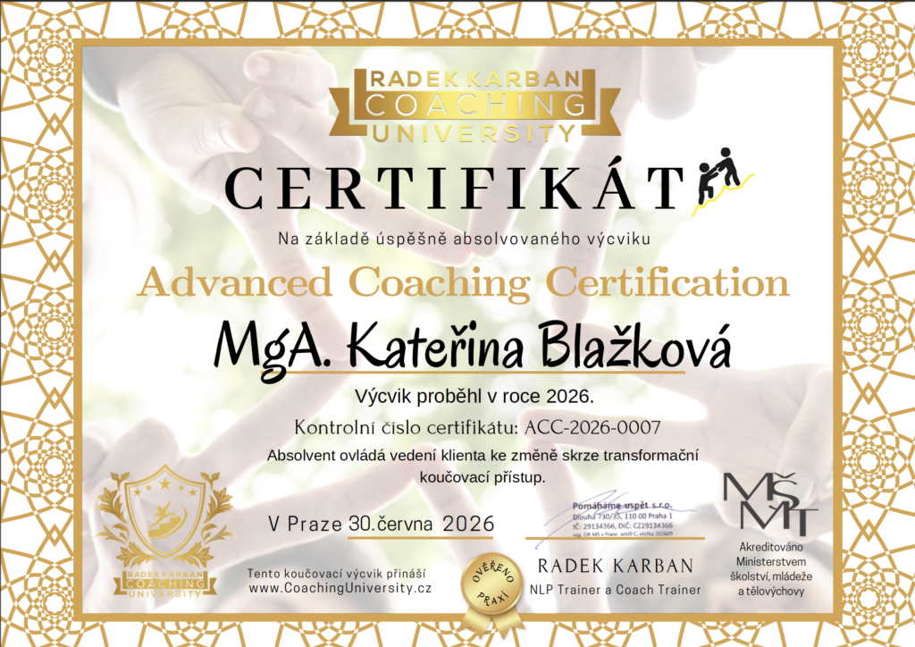Transformační kouč – MgA. Kateřina Blažková