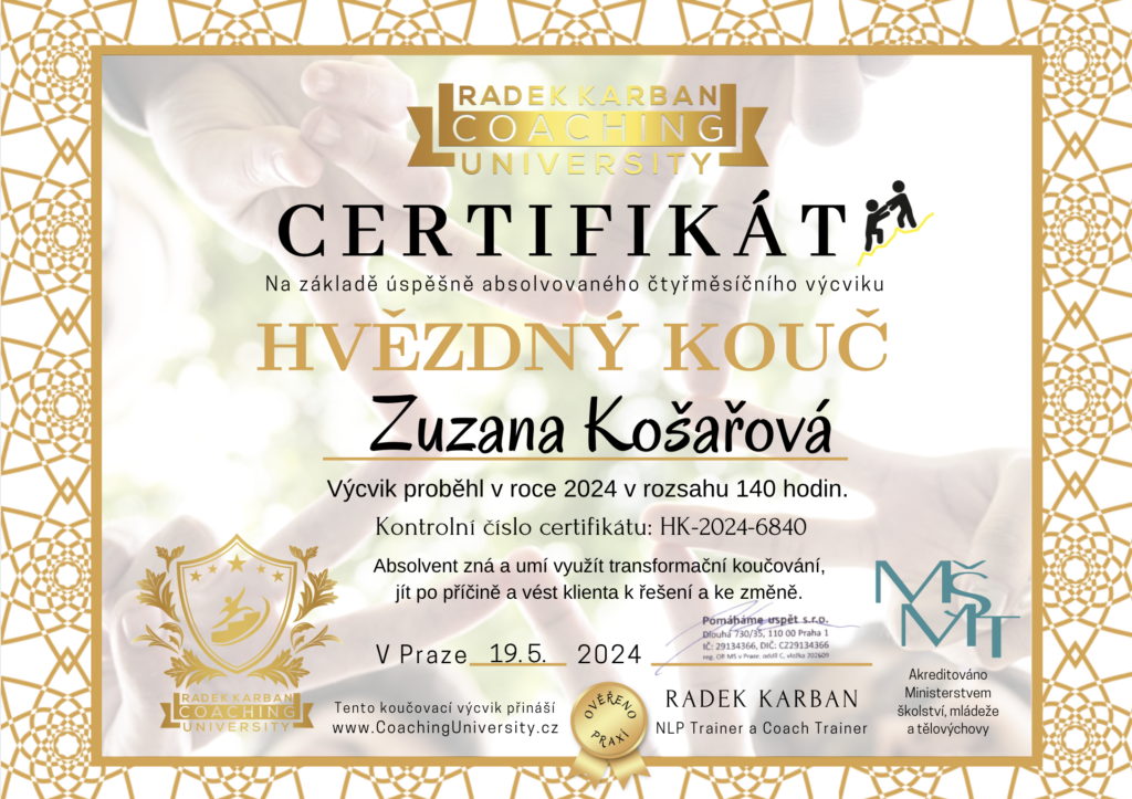 Transformační kouč – Zuzana Košařová