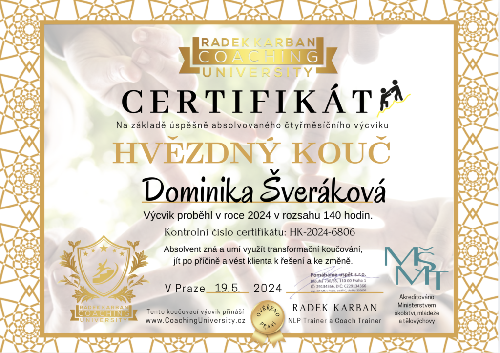 Transformační kouč – Dominika Šveráková