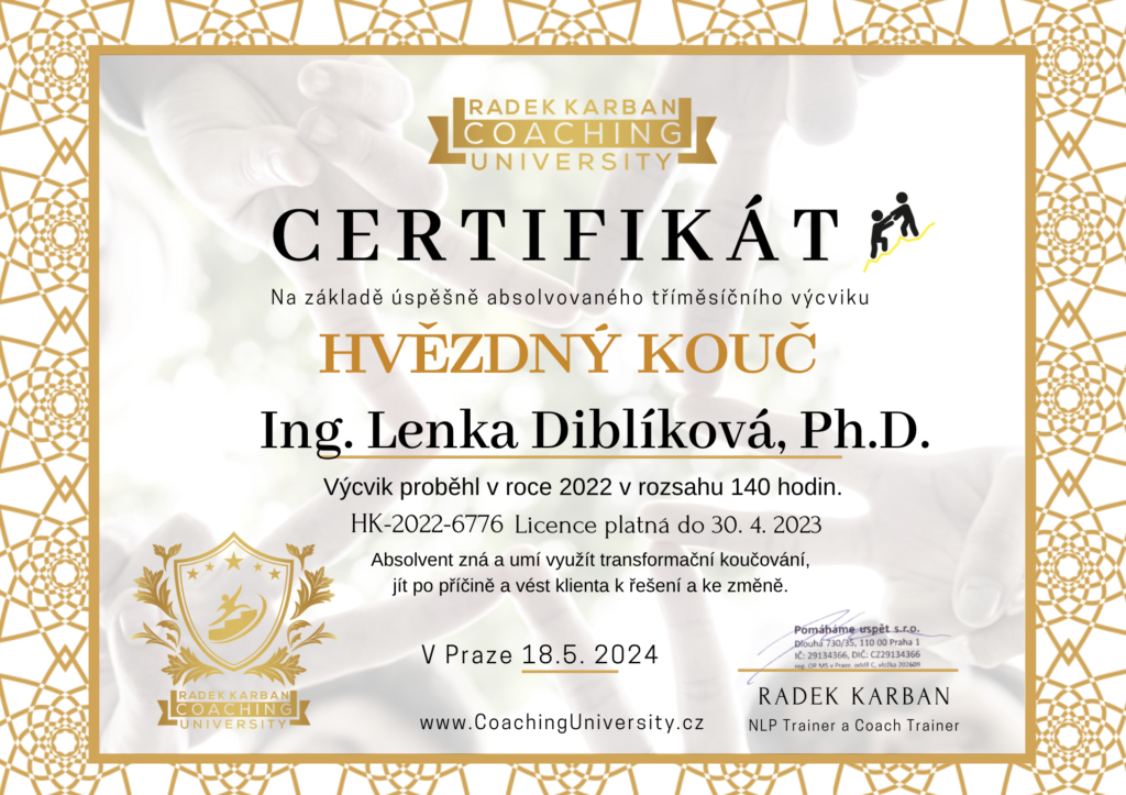 Transformační kouč – Lenka Diblíková
