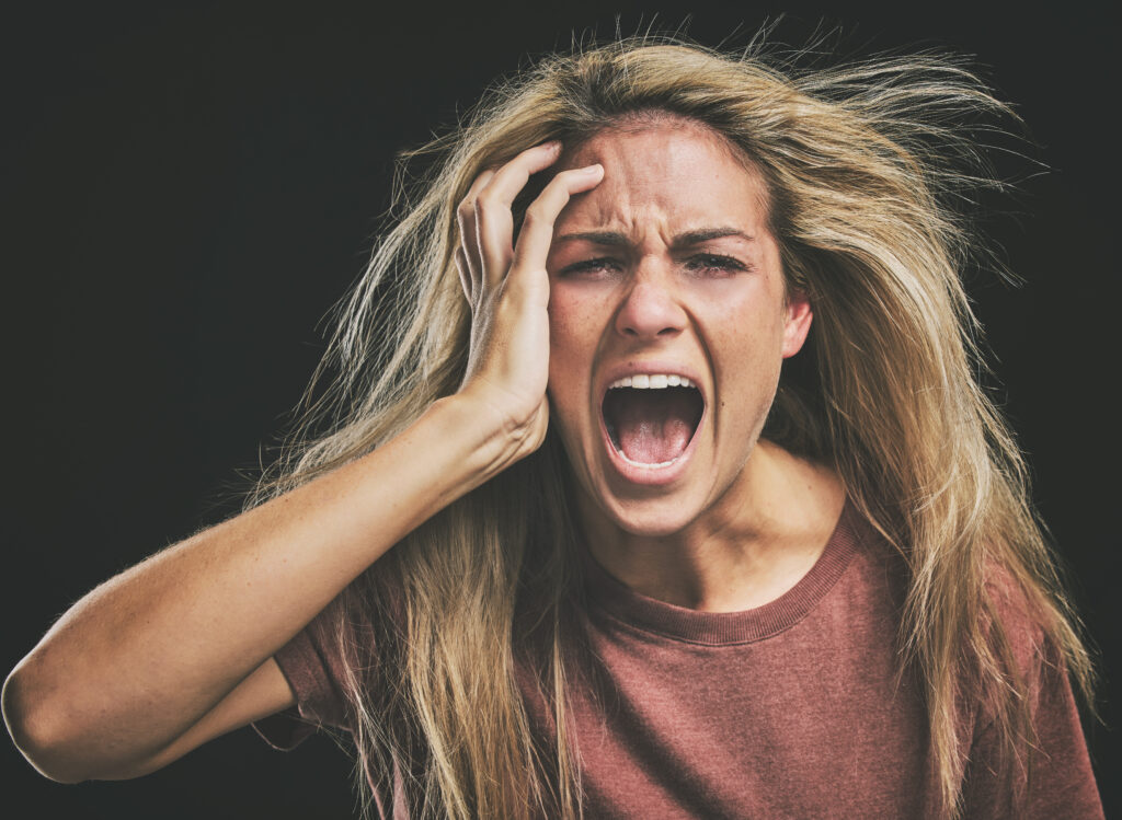 - face mental health and screaming woman headache 2025 04 06 06 48 28 utc